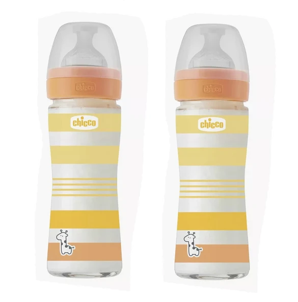 Chicco Wellbeing Cam Biberon 240 ml - Yavaş Akış / 2 Adet ürün görseli 1