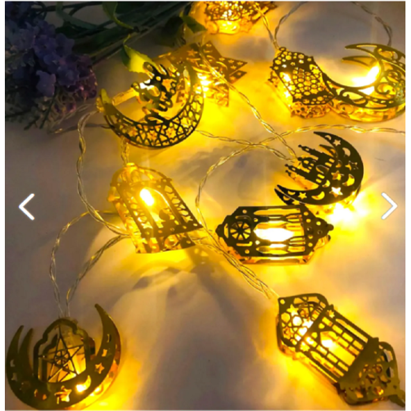 Ramazan Ayına Özel Karışık Figürlü Metal LED Işıklar Süsleme Işığı Gün Işığı ürün görseli 1