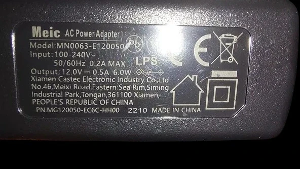 MEIC MN0063-120050 12V 0.5AMPER ADAPTÖR - Resim 3