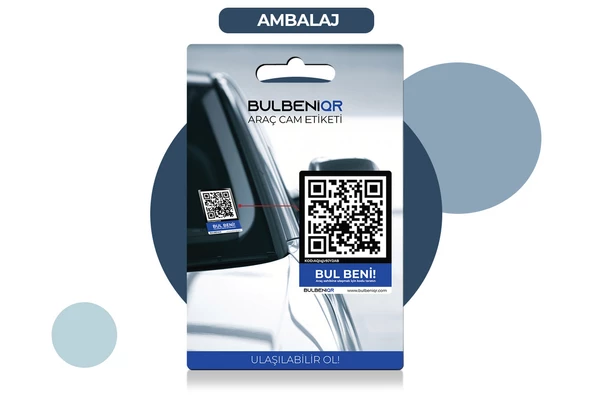 Bul Beni QR Araç Cam Etiketi Karekod Numaratör ürün görseli 1