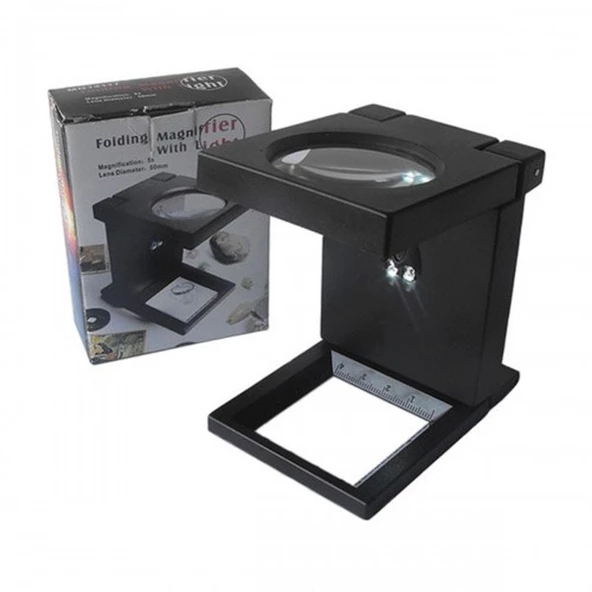 Katlanır Plastık Led Işıklı Test Cıhazı Büyüteç 2.5X90Mm ürün görseli 1