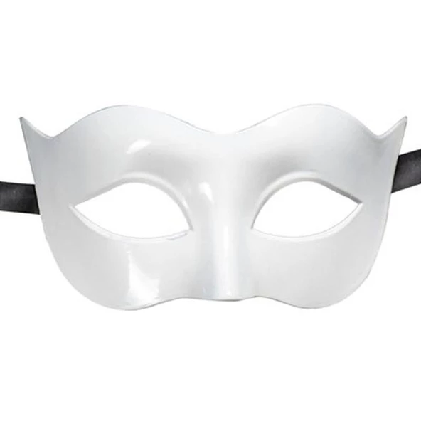 Beyaz Renk Masquerade Kostüm Partisi Venedik Balo Maskesi ürün görseli 1