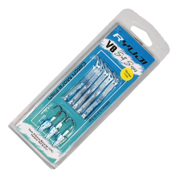Ryuji V8 8cm 5.5gr Silikon Yem  Blue ürün görseli 1