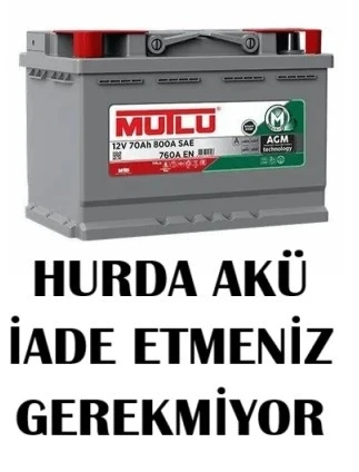 Mutlu Akü 12V 70 Ah Agm 760 (En) 800 Sae (Start-Stop) - Hurda Akü İade Etmeniz Gerekmiyor ürün görseli 1