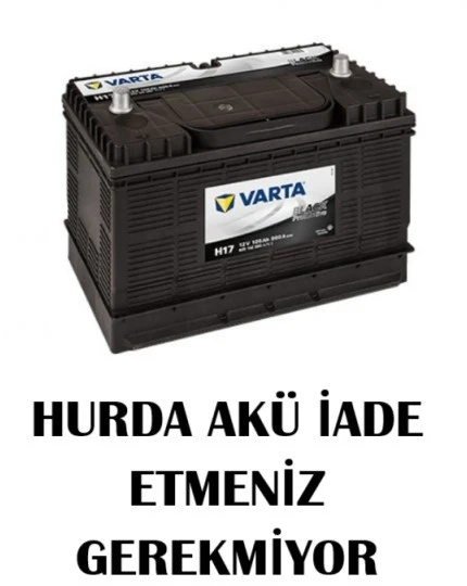 Varta H17 12V 105 Ah Akü - Hurda Akü İade Etmeniz Gerekmiyor ürün görseli 1