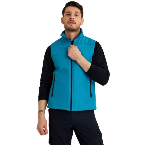 Şensel, Softshell Yelek, Turkuaz 118E2209 Antistatik-Su İtici ürün görseli 1