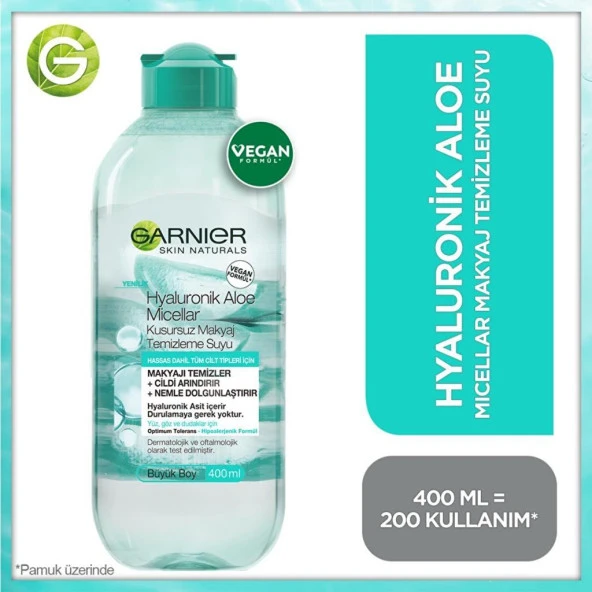 Garnier Micellar Hyaluronik Aloe Makyaj Temizleme Suyu 400 ml ürün görseli 1