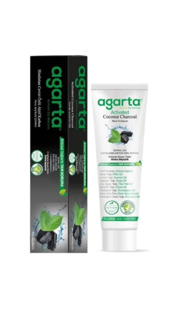 Agarta Hindistan Cevizi Özlü Aktif Karbon Diş Macunu 100 Ml 8699943340766 ürün görseli 1