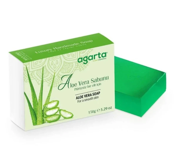 Agarta Doğal El Yapımı Aloe Vera Sabunu 150 Gr 8699943340551 ürün görseli 1