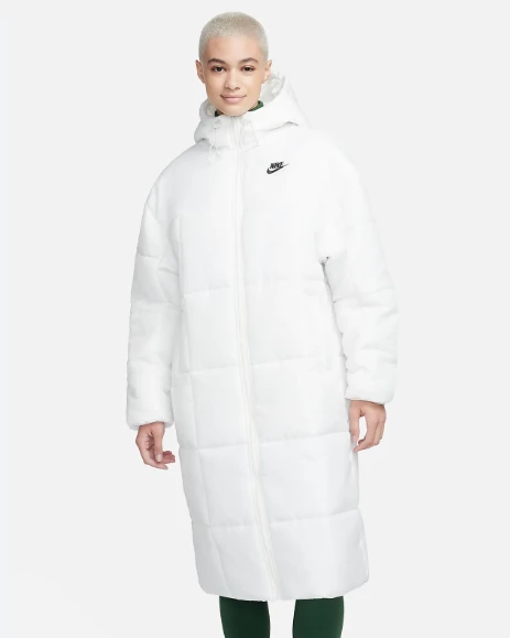 Nike Sportswear Classic Puffer Therma-FIT Kapüşonlu Beyaz Kadın Mont GENİŞ KALIP FB7675133 ürün görseli 1