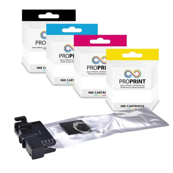 Epson T9451XL-52XL-53XL-54XL Muadil Kartuş Seti CMYK- WF-C5290DW ürün görseli 1