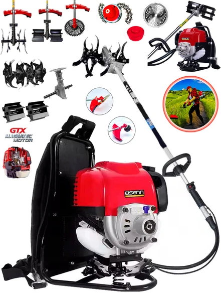 Eisenn Germany ER-800 F1 Motor Sırt Tipi Tırpan + Akrobat Çapa Aparatı + Toprak Eşeleme Aparatı ürün görseli 1