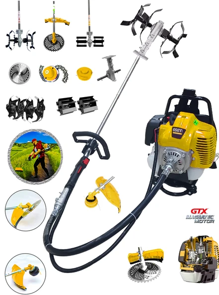 Eisenn Germany ES-701 Magnatec Motor Sırt Tipi Tırpan + Toprak Eşeleme Aparatı + Akrobat Çapa Aparatı ürün görseli 1