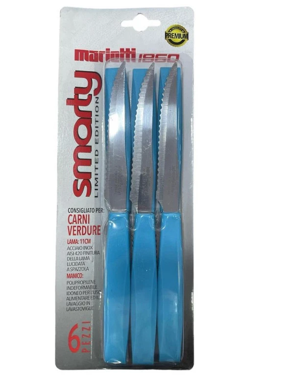 Marietti Smarty Steak Bıçağı 6'lı Mavi 46TDB06 ürün görseli 1