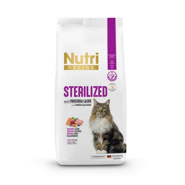 Nutri Feline Somonlu Tahılsız Kısırlaştırılmış Açık Kedi Maması 1 kg ürün görseli 1