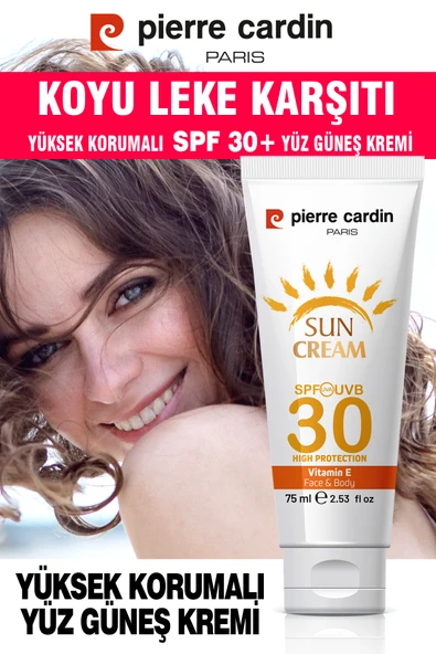 Pierre Cardin SPF 30 Leke Karşıtı Yüksek Koruyucu Yüz Güneş Kremi 75 ML Normal Ve Kuru Ciltler İçin ürün görseli 1
