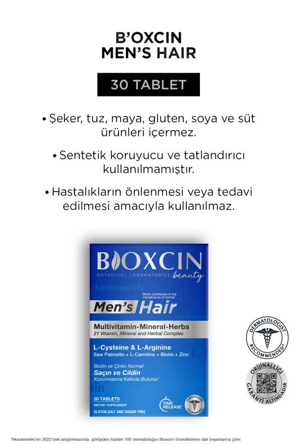 BİOXCİN MEN'S HAİR 30 TABLET - Resim 4