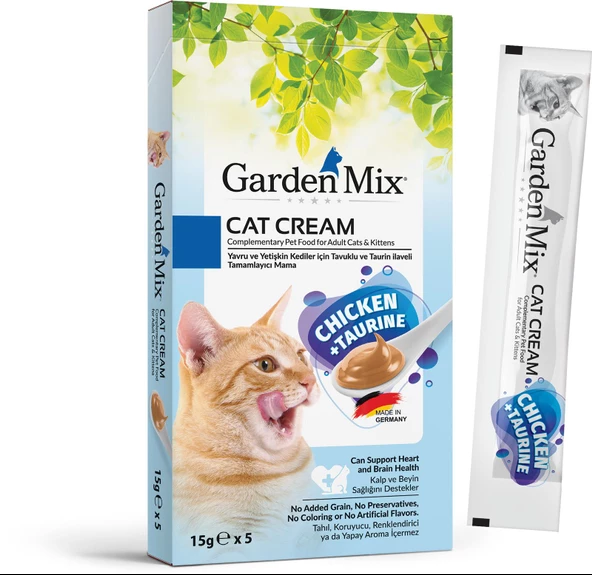 Garden Mıx Kedi Kreması Tavuk+taurin 15gr x 5 Adet ürün görseli 1