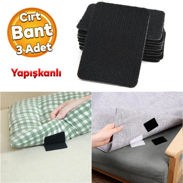 Cırt Bant Arkası Yapışkanlı Askı Bandı Minder Halı Tablo Duvar Süsleri Sabitleme Bandı 3'lü Set ürün görseli 1