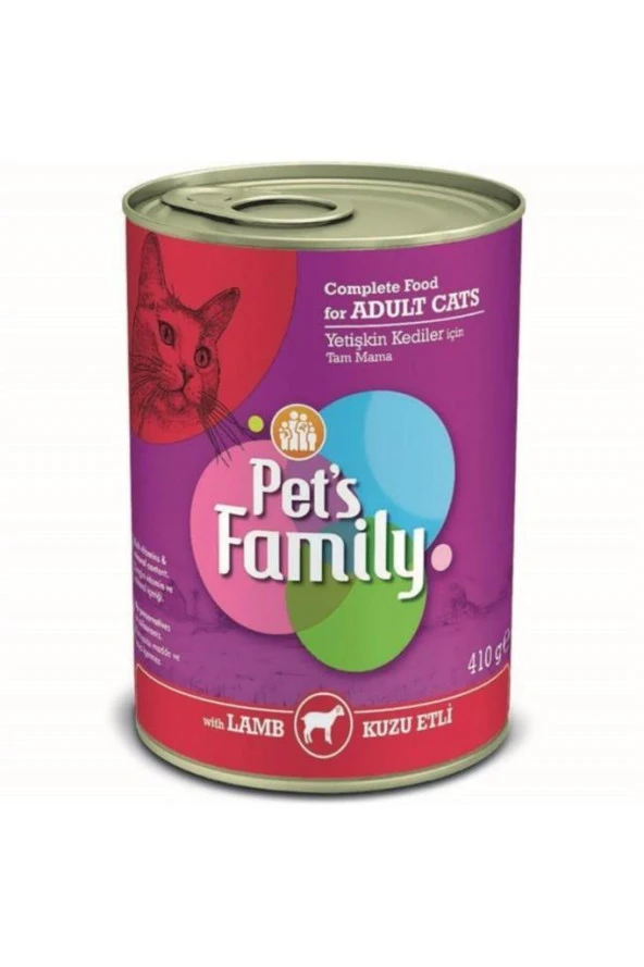 Pets Family Kedi Konservesi Kuzu Etli 400Gr ürün görseli 1