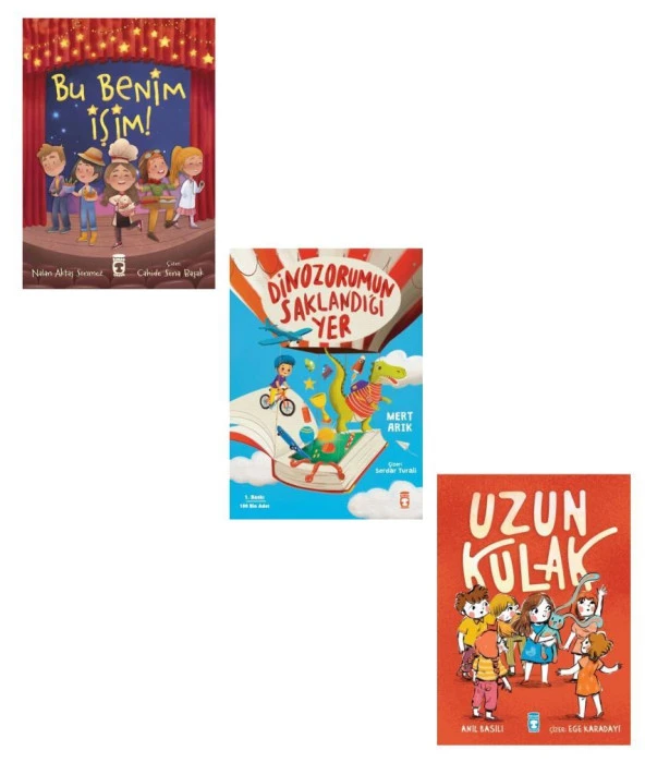 Timaş 1. ve 2. Sınıf Okuma Seti 3 Kitap (Bu Benim İşim + Uzun Kulak + Dinozorumun Saklandığı Yer) ürün görseli 1