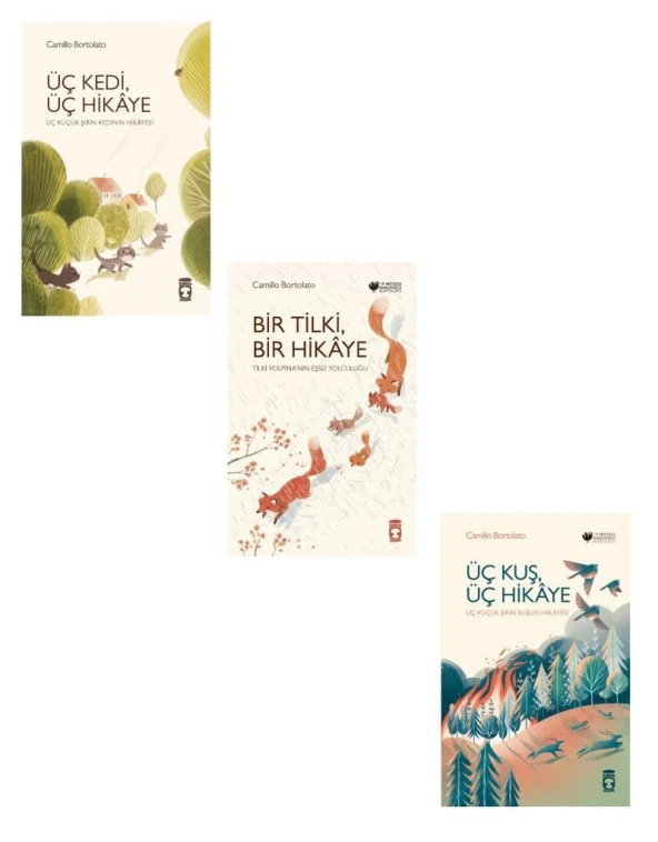 Camillo Bortolato 3. ve 4. Sınıf Okuma Seti 3 Kitap (Üç Kedi Üç Hikaye + Bir Tilki Bir Hikaye + Üç Kuş, Üç Hikaye) ürün görseli 1