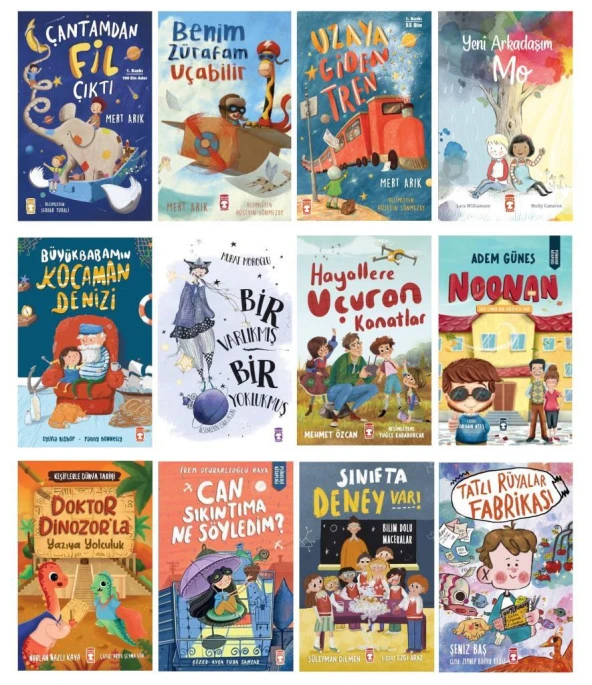 Timaş 2. ve 3. Sınıf Çantamdan Fil Çıktı Okuma Seti 12 Kitap ürün görseli 1