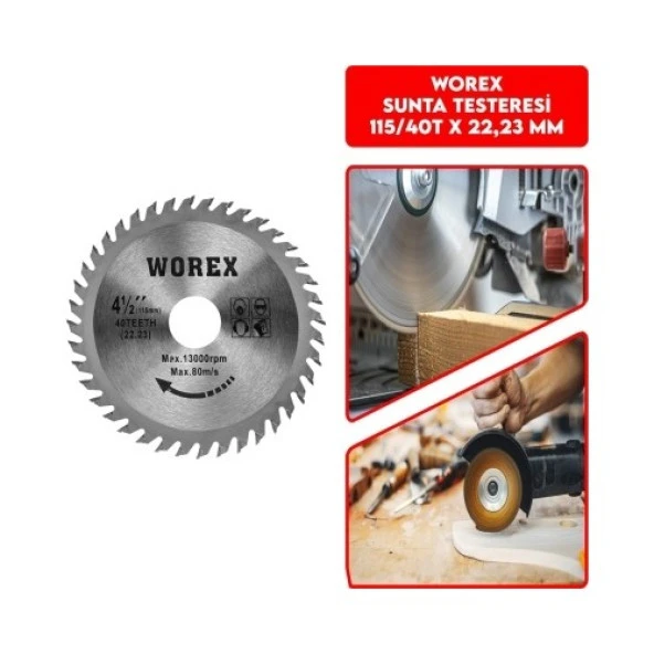 Worex Sunta Testeresi 115/40T x 22,23 mm - Resim 2