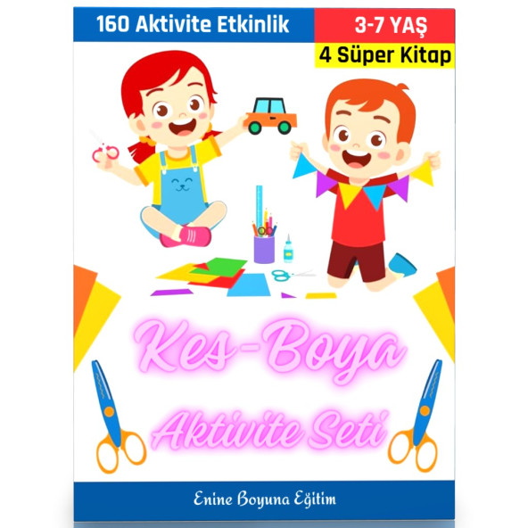 Okul Öncesi KES BOYA Aktivite Seti (4 Süper Kitap) ürün görseli 1