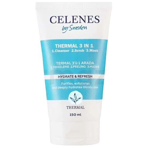 Celenes By Sweden Celenes Thermal 3 in1 Peeling Maske Temizleyici 150 ml - Tüm Ciltler ürün görseli 1