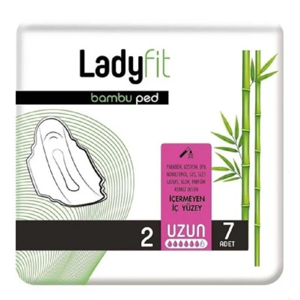 Ladyfit Bambu Ped Uzun 7'li ürün görseli 1