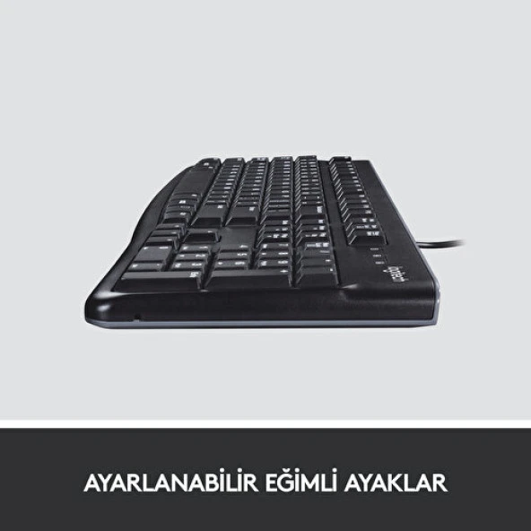 Logitech K120 USB Kablolu Türkçe Q Klavye - Siyah - Resim 3