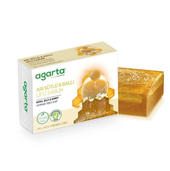 Agarta Doğal Arı Sütlü & Ballı Lifli Sabun 150 Gr 8699943341497 ürün görseli 1