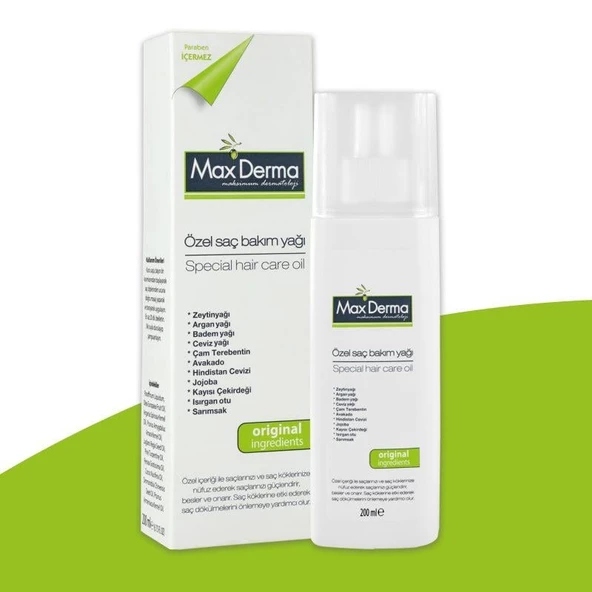 Maxderma Saç Bakım Yağı 200 ml ürün görseli 1