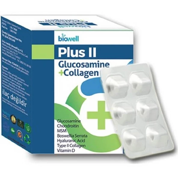 Biowell Plus II Glucosamine + Collagen 60 Kapsül ürün görseli 1