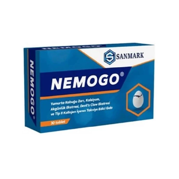 Sanmark Nemogo Yumurta Kabuğu Zarı 30 Tablet ürün görseli 1