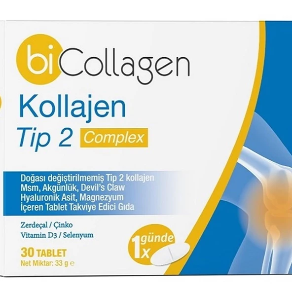 Bi Collagen Tip II Kolajen Multi Complex 30 Tablet ürün görseli 1