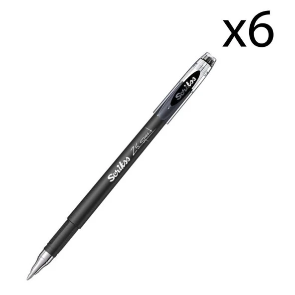 Scrikss Speed Gel Tükenmez Kalem 0.5 mm Siyah 6 Adet ürün görseli 1