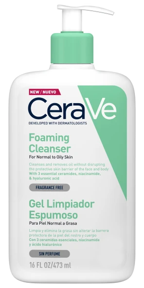 Cerave Köpüren Temizleyici Yağlı Ciltler Yüz-Vücut 473 ml ürün görseli 1