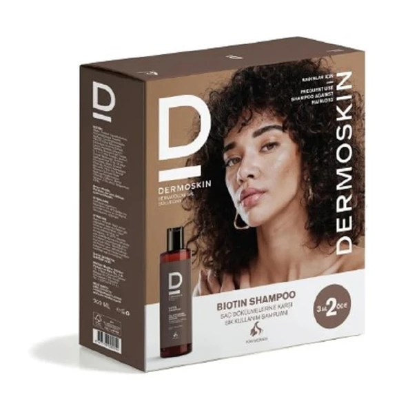 Dermoskin Biotin Şampuan Saç Dökülmesine Karşı Kadın 200 ml - 3 Al 2 Öde ürün görseli 1