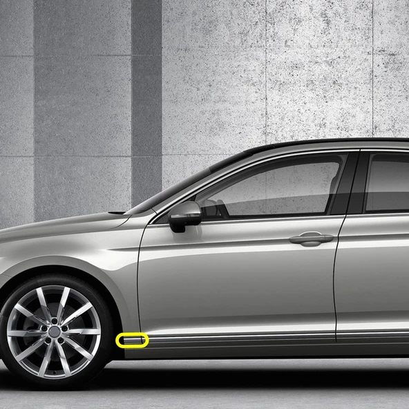 VW Passat B8 2015-2019 Sol Ön Çamurluk Alt Kromaj Çıtası 3G0853995D ürün görseli 1