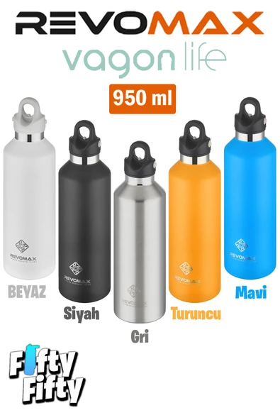 Revomax 950 ML Büyük Kapasiteli Özel Kapak Sistemli 18saat Sıcak/36 Saat Soğuk  Çelik Termos -950ML ürün görseli 1