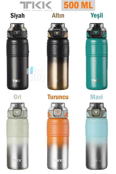 TKK 500 ML Çelik Termos Çift Kullanım Pipetli/Rahat İçim -12/24 Sıcak-Soğuk- Yalıtım -2022500ML ürün görseli 1