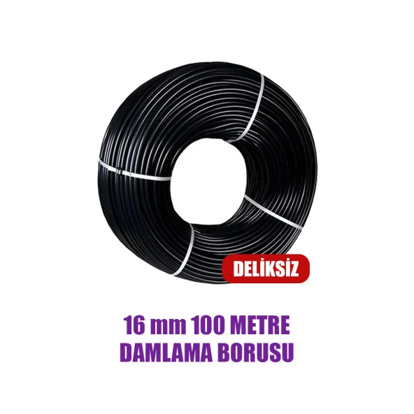 16 MM DAMLAMA BORUSU 100 METRE DELİKSİZ DAMLA SULAMA HORTUMU SULAMA SİSTEMİ ürün görseli 1
