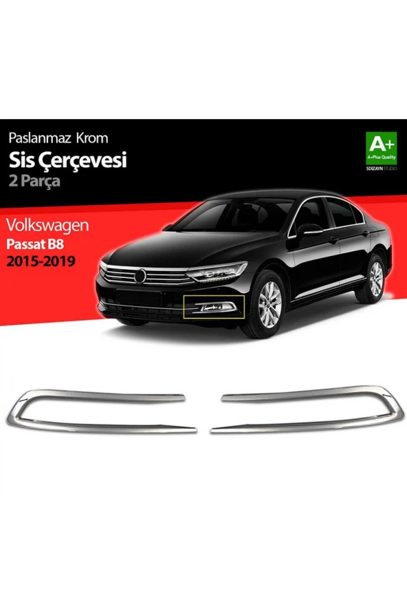 Vw Passat B8 Krom Sis Farı Çerçevesi 2 Parça 2015-2019 ürün görseli 1