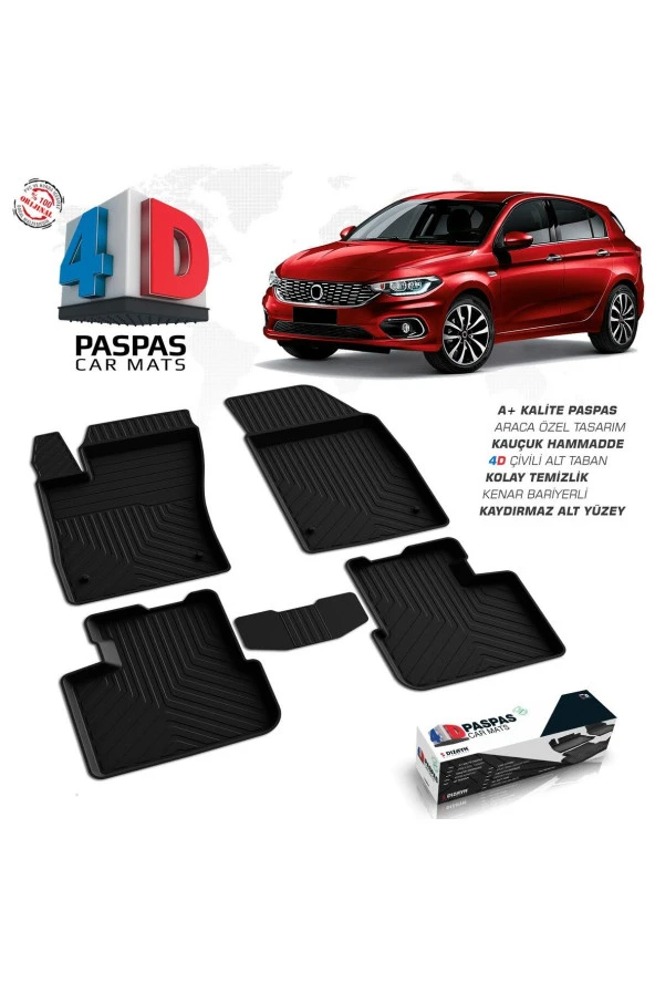 Fiat Egea HB 4D Havuzlu Paspas 2015 Üzeri A+ Kalite ürün görseli 1