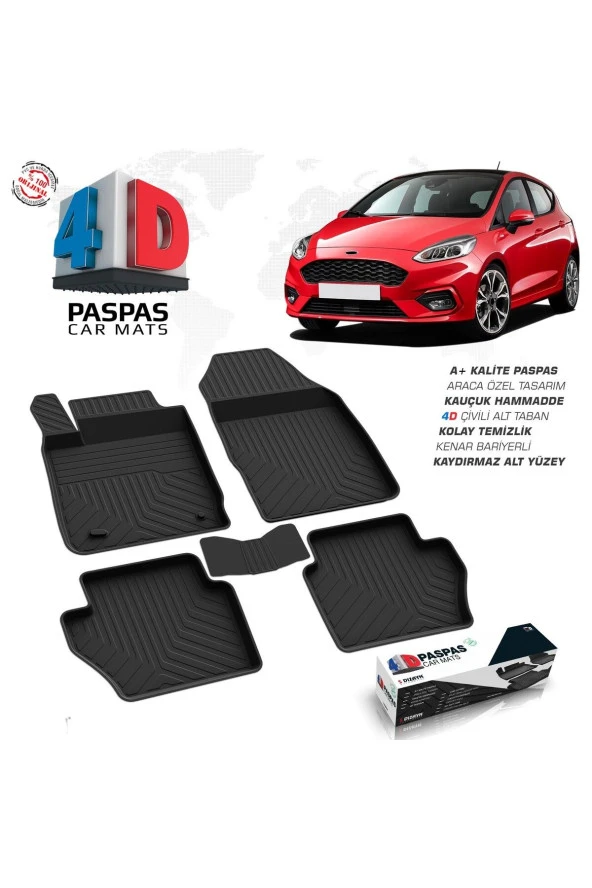 Ford Fiesta 4D Havuzlu Paspas 2017 ve Üzeri A+ Kalite ürün görseli 1