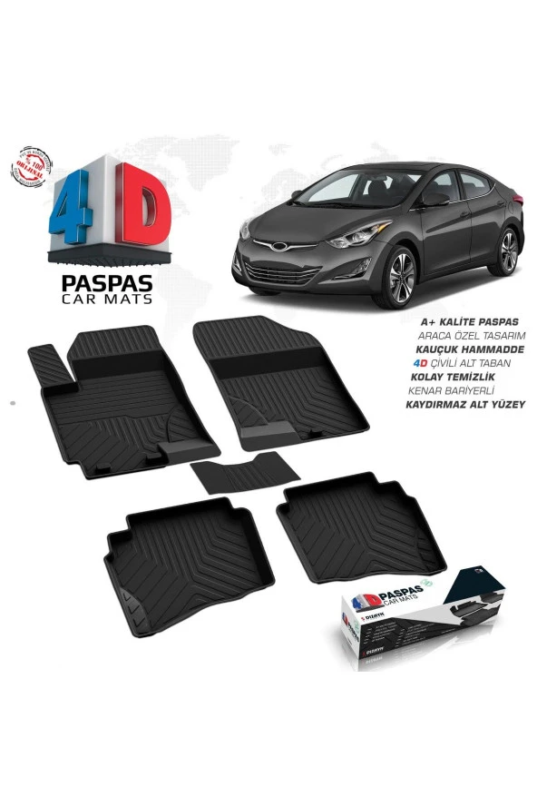 Hyundai Elantra 4D Havuzlu Paspas 2015-2020 A+Kalite ürün görseli 1