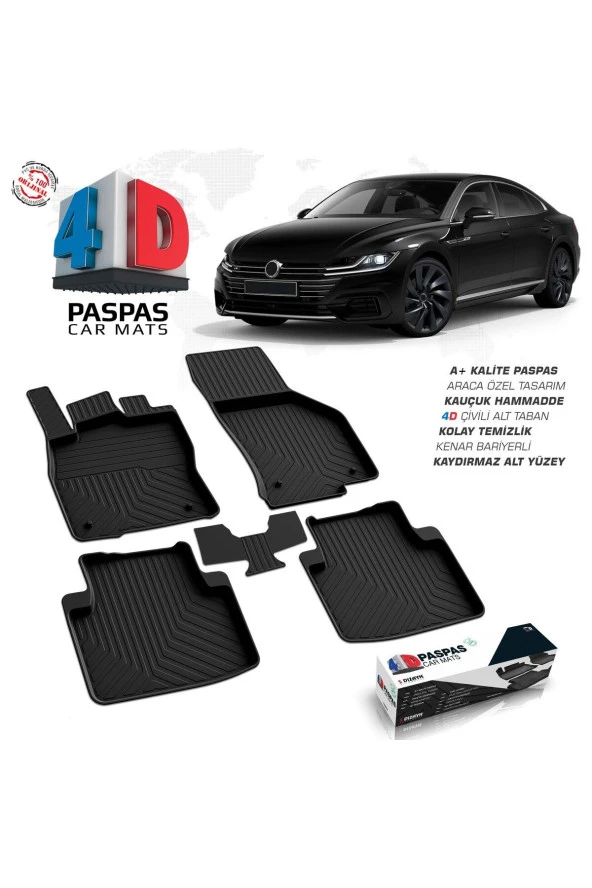 VW Arteon 4D Havuzlu Paspas 2017 ve Üzeri A+Kalite ürün görseli 1