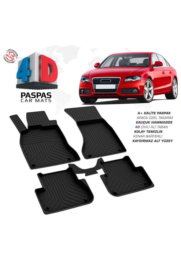 Audi A4 4D Havuzlu Paspas 2008-2015 A+Kalite ürün görseli 1